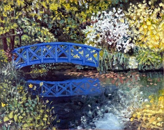 Blue Bridge Garden Pond